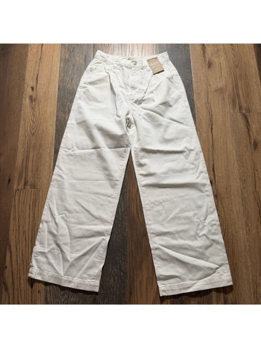 Madewell The Harlow Wide-Leg Jean: Airy Denim Edition Women's Size 26 White NWT! - Picture 2 of 6